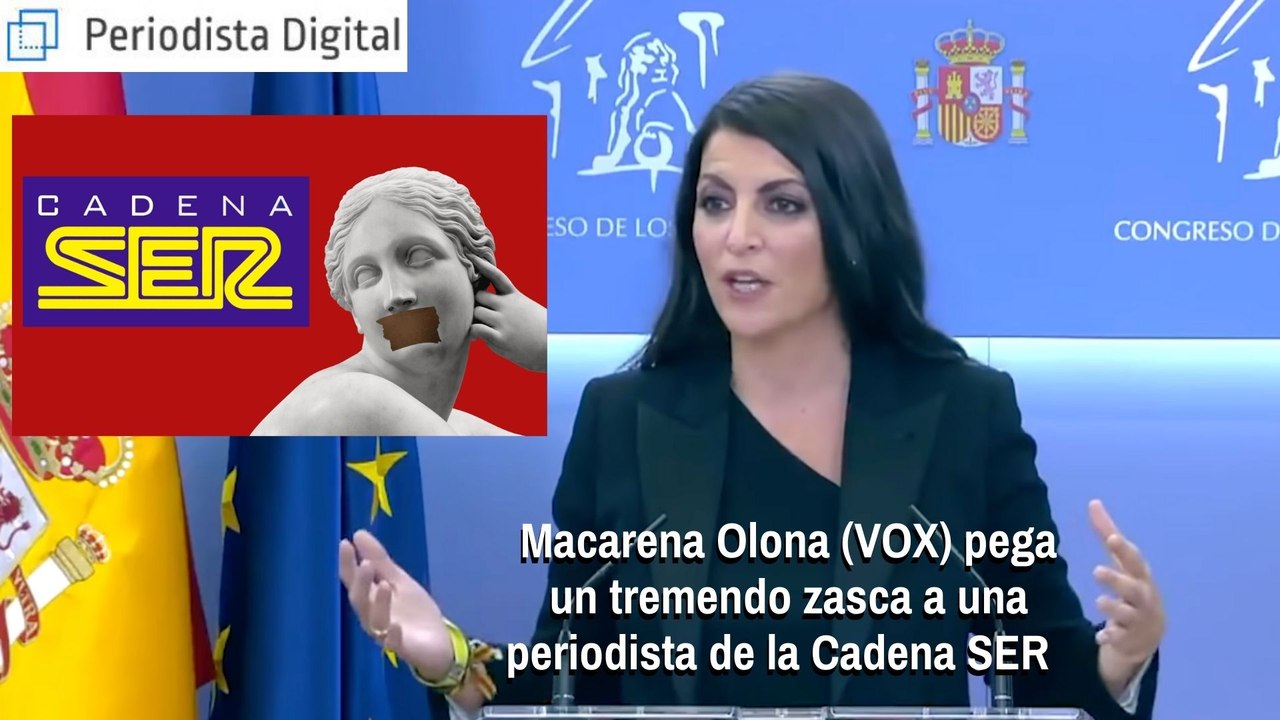 Macarena Olona (VOX) pega un tremendo zasca a la periodista de la Cadena SER