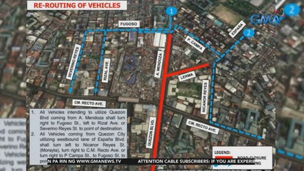 Mga kalsada sa paligid ng Quiapo church, hinarangan para 'di na malapitan ang simbahan | 24 Oras