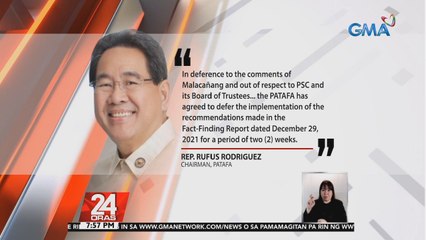 PATAFA, ipagpapaliban ng 2-linggo ang rekomendasyong tanggalin sa National Training Pool of Athletes at kasuhang estafa si Ej Obiena | 24 Oras