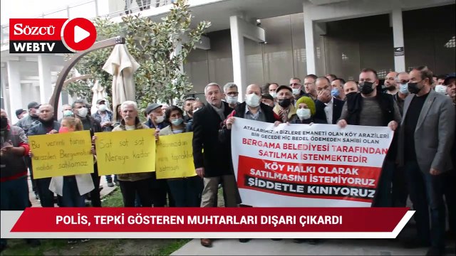 AKP'li belediye tarlaları satıyor. Polis, tepki gösteren muhtarları dışarı çıkardı