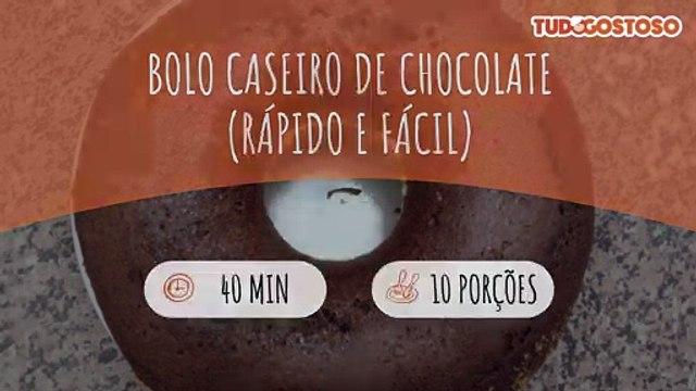 Bolo caseiro de chocolate (rápido e fácil)