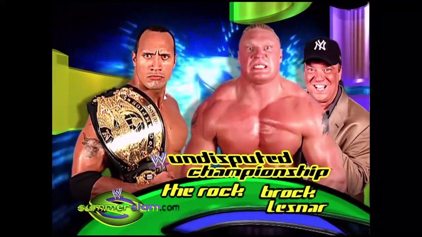The Rock vs. Brock Lesnar WWE SummerSlam 2002 (WWE Undisputed Championship Match)