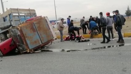 Son dakika haberi: Otomobil ile traktörün çarpıştığı kazada 2 kişi yaralandı