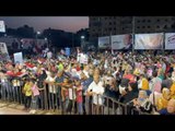 احتشاد المواطنين في حب مصر بميدان أم كلثوم بالمنصورة