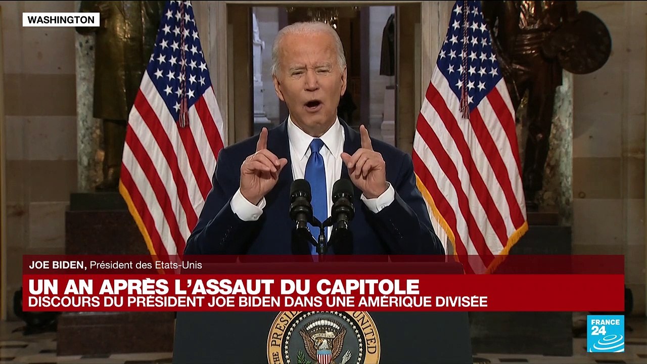 Assaut du Capitole : un an après, Biden s'adresse à une Amérique toujours à cran