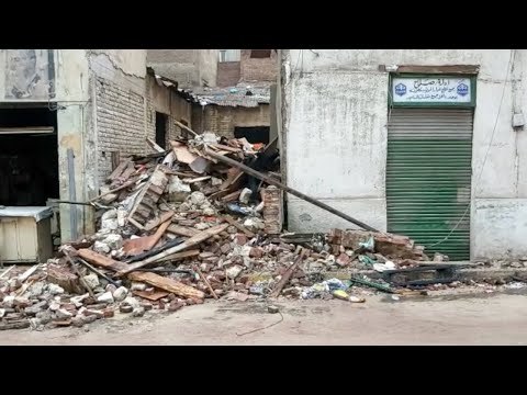 الأمطار تتسبب في انهيار عقارين في حي الجمرك بالإسكندرية