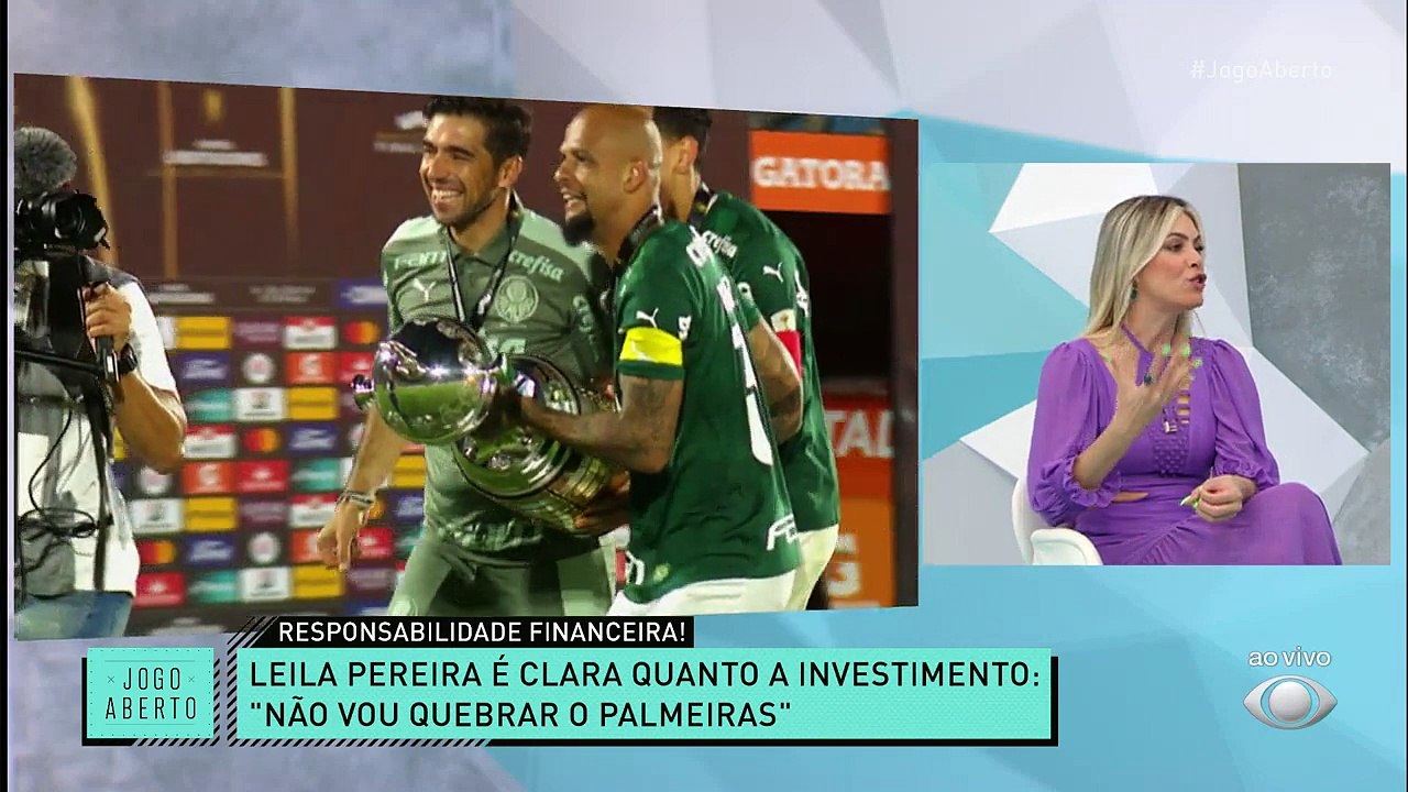 O RECADO TÁ DADO! A presidente Leila Pereira deixou claro que fará contratações, mas não fará loucuras: "Não vou quebrar o Palmeiras". E aí, torcedor, ela está certa? #JogoAberto
