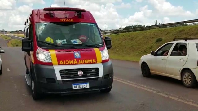 Rapaz fica ferido após colisão de trânsito na marginal da BR-467, em Cascavel