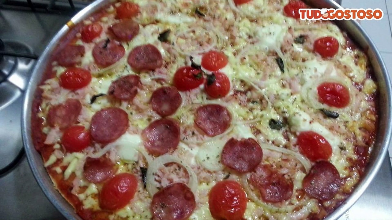 Pizza integral de liquidificador