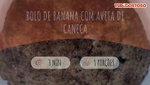 Bolo de banana com aveia de caneca