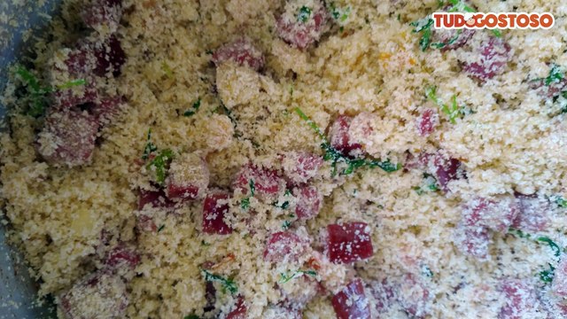 Farofa de linguiça calabresa