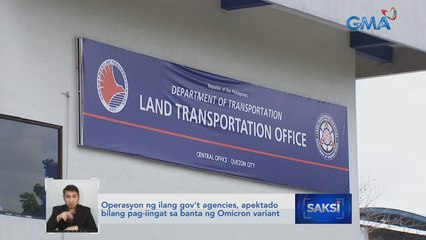 Operasyon ng ilang gov't agencies, apektado bilang pag-iingat sa banta ng Omicron variant | Saksi