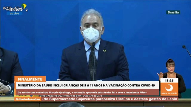 Ministério da Saúde inclui crianças de 5 a 11 anos na vacinação contra Covid-19