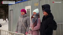 شاهد: كما في كل عام.. العد العكسي لفناني النحت على الجليد بدأ في نوفوسيبيرسك الروسية