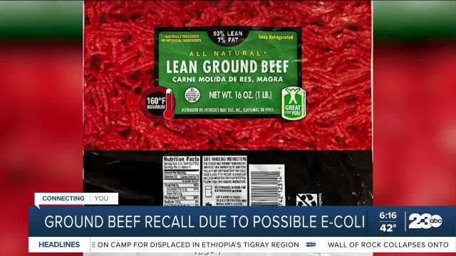 Ground beef recalled due to possible E-Coli