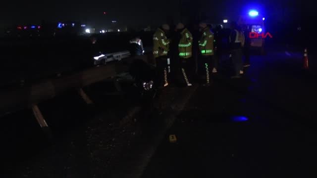 Bariyere çarpan motosiklet devrildi: 1 ölü, 1 yaralı