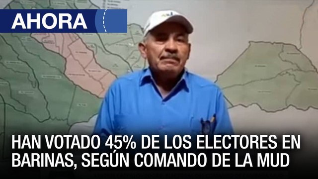 A esta hora han votado un 45% de electores en los 12 municipios de #Barinas - #09Ene - Ahora
