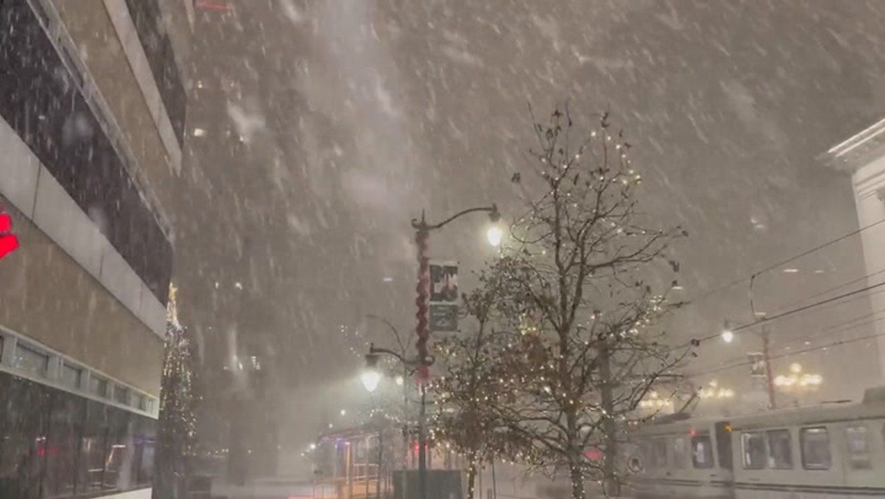 Lake-effect snow pelts Buffalo