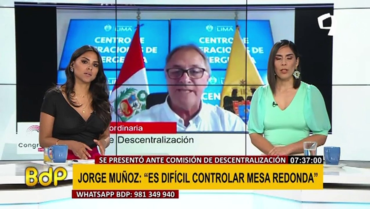 Jorge Muñoz dice que es muy difícil controlar Mesa Redonda, pero “hay que poner la cara”