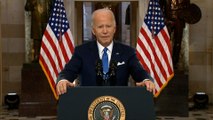 «Je ne laisserai personne mettre le couteau sous la gorge de la démocratie», déclare Joe Biden