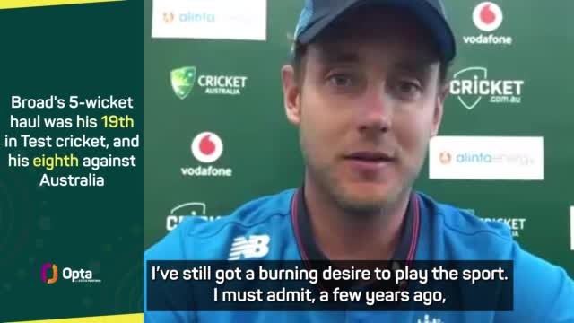 Broad's 'burning desire' to continue playing Ashes cricket