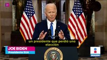 Joe Biden responsabiliza a Donald Trump por ataque al Capitolio