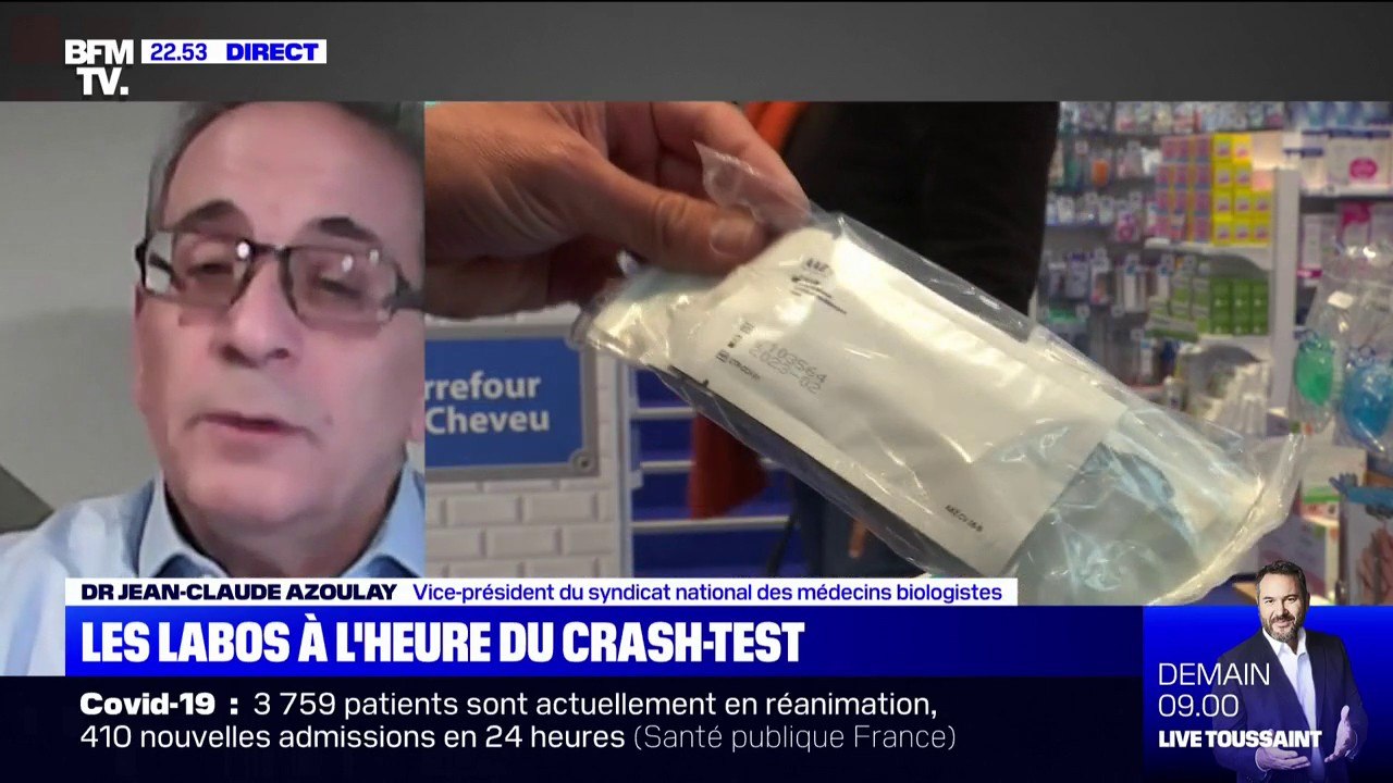 Vers une pénurie de tests? "On est sous tension, (...) mais on tient le coup", assure le vice-président du Syndicat national des médecins biologistes