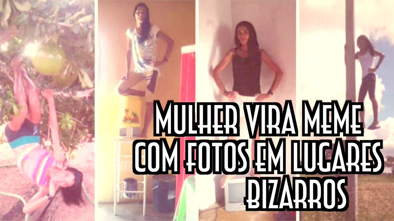 Mulher vira meme com fotos em lugares bizarros - EMVB - Emerson Martins Video Blog 2016