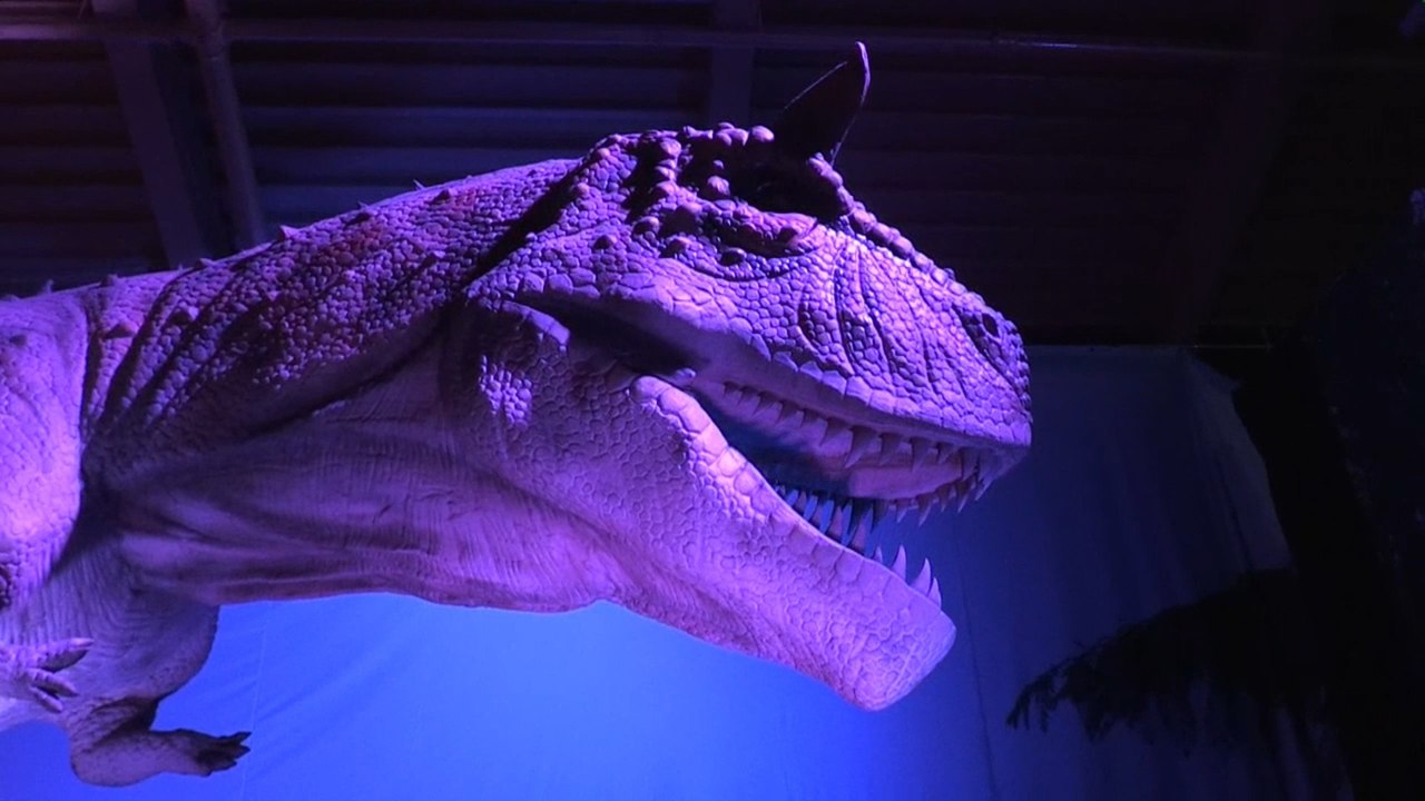 Dinosaurios de tamaño real se exhiben en una experiencia inmersiva en EE.UU.