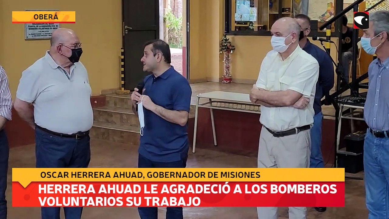 Herrera Ahuad le agradeció a los bomberos volun...