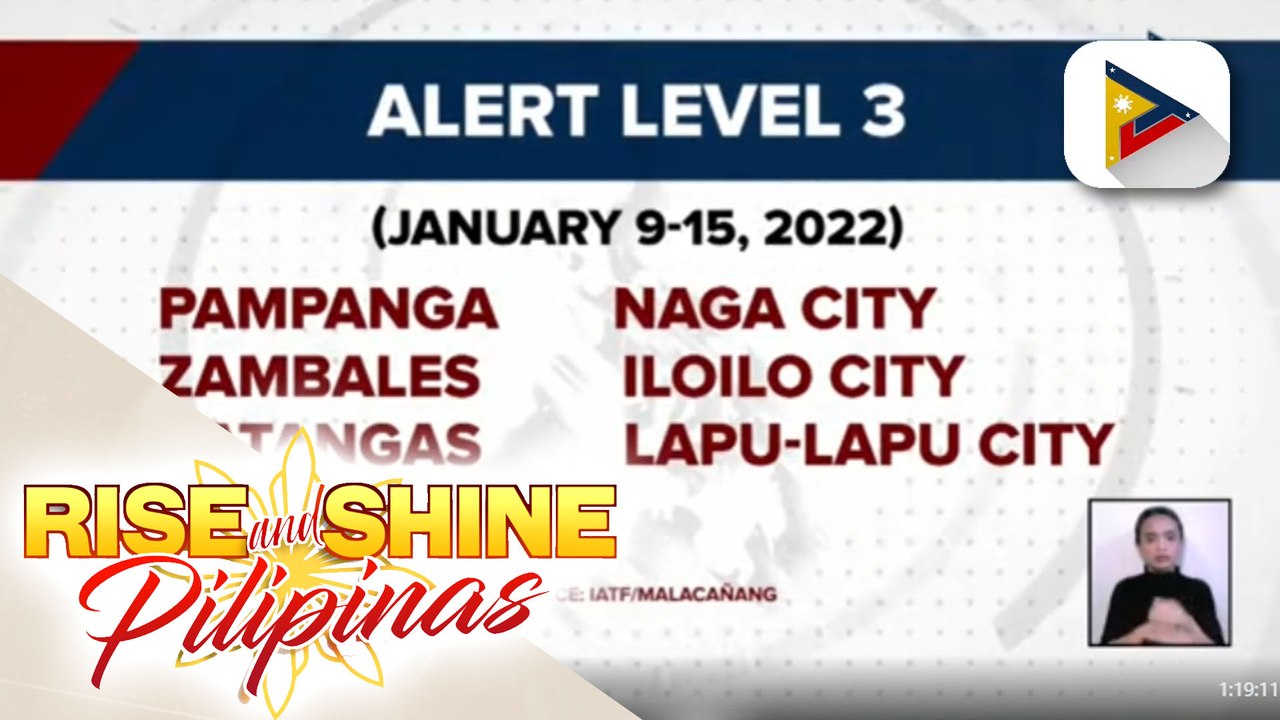 Ilan pang lugar, isasailalim na rin sa Alert Level 3; Pres. Duterte, nagbaba ng mga bagong direktiba hinggil sa unvaccinated individuals at supply ng mahahalagang gamot sa bansa