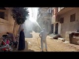 تطهير وتعقيم شوارع قرية نجريج بعد إصابة محمد صلاح بكورونا