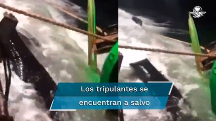 "¡Diosito Santo!"; clama pescador mientras barco se va a pique en altamar