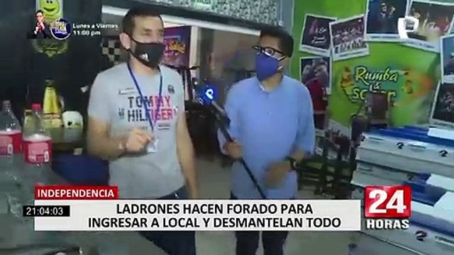 Independencia: ladrones hacen forado para ingresar a local y llevarse equipos costosos