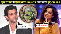 Kangana, Hrithik & Vidyut Jammwal STUNNED Watching Army Soldier's Unbelievable Stunts