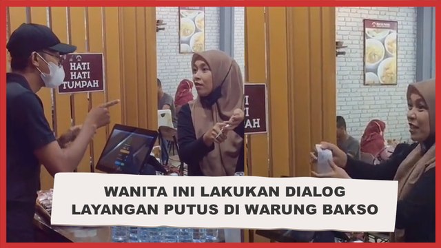 Wanita Ini Lakukan Dialog Layangan Putus di Warung Bakso, Bikin Kasirnya Kena Mental