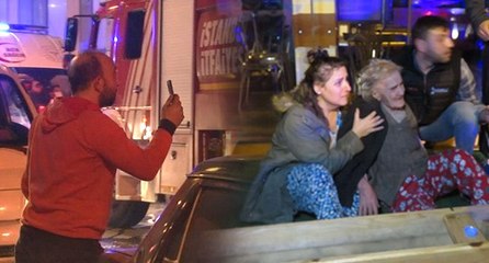 Yangında komşuları etkilenirken, o sosyal medyada yayın yaptı
