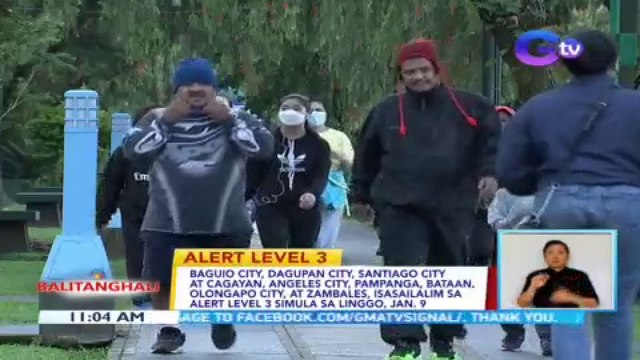 Baguio City, Dagupan City, Santiago City at ibang pang lugar, isasailalim sa Alert Level 3 | BT