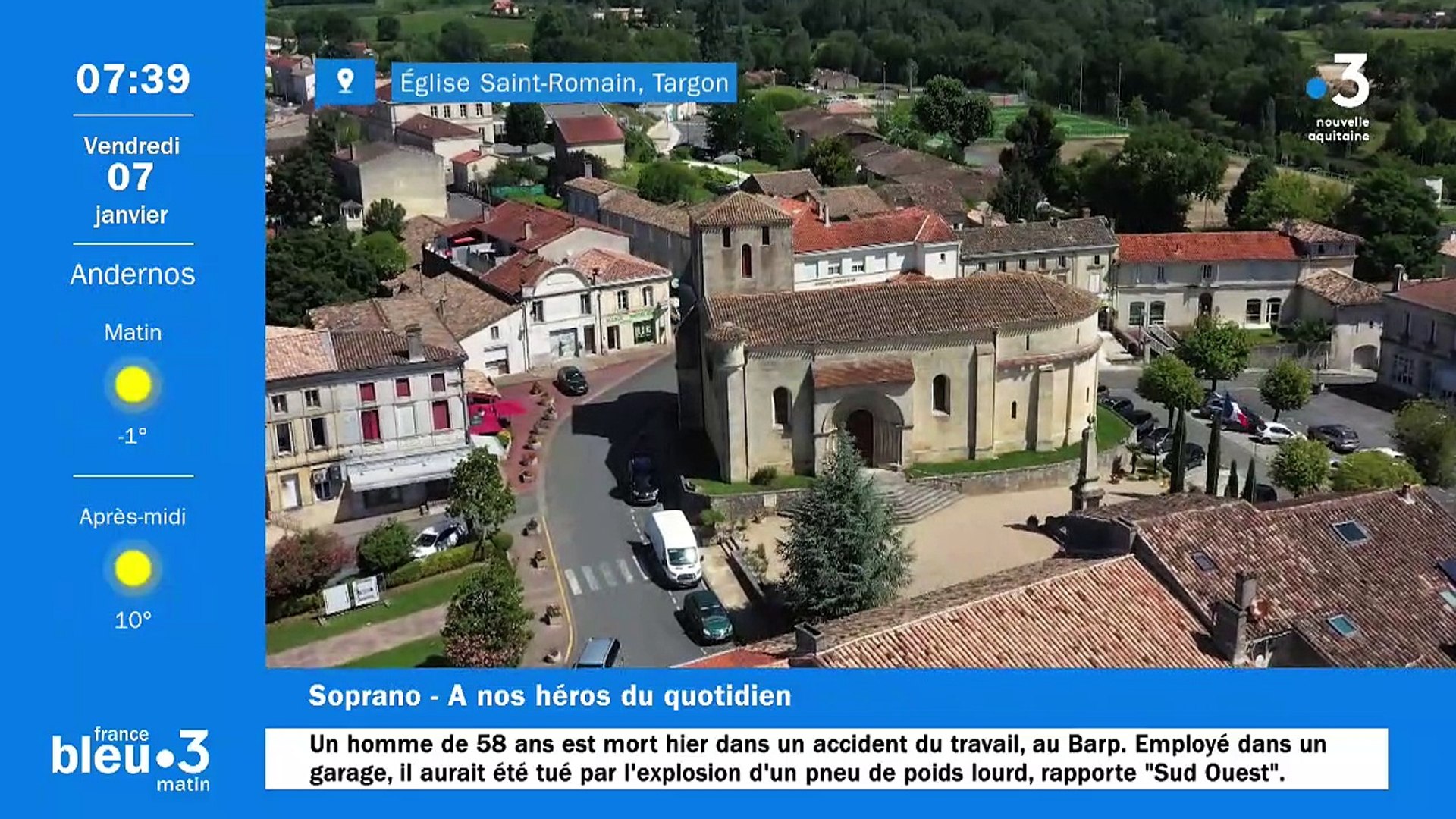 07/01/2022 - Le 6/9 de France Bleu Gironde en vidéo - Vidéo Dailymotion