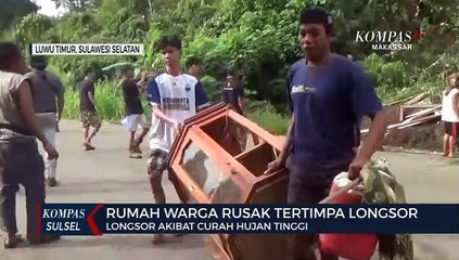 Rumah Warga Rusak Tertimpa Longsor