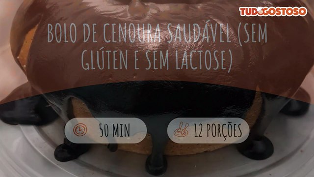Bolo de cenoura saudável (sem glúten e sem lactose)