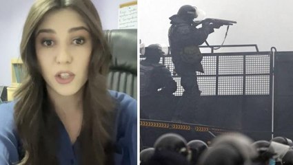 Kırımlı gazeteci, muhteşem Türkçesi ile Kazakistan'da olan biteni anlattı