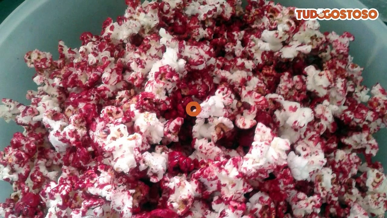 Pipoca doce colorida