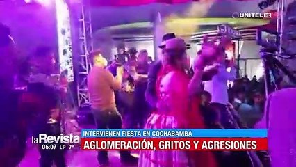 Aglomeración, gritos y agresiones, fiesta intervenida en Cochabamba