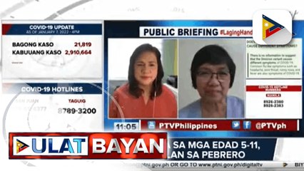 DOH: Pagbabakuna sa mga edad 5-11, posibleng simulan sa Pebrero