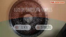 Bolo de chocolate simples