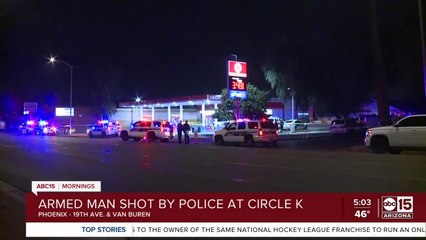 Armed man shot by officers near 17th Avenue and Van Buren Street