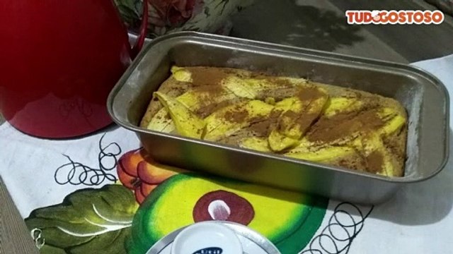 Bolo de banana da Ieda (sem açúcar, sem lactose e sem glúten)