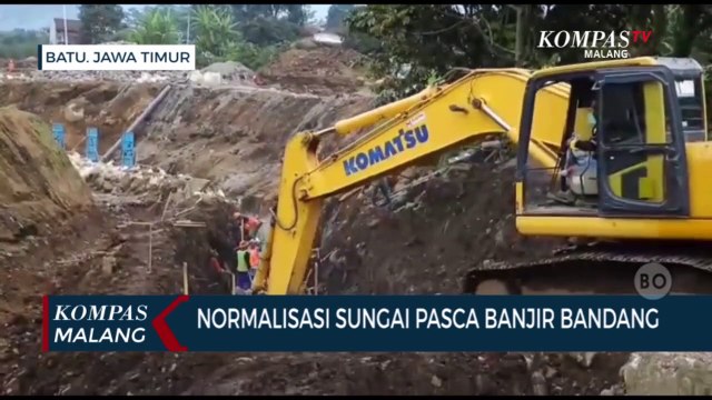 Normalisasi Sungai Pasca Banjir Bandang Kota Batu Terkendala Cuaca