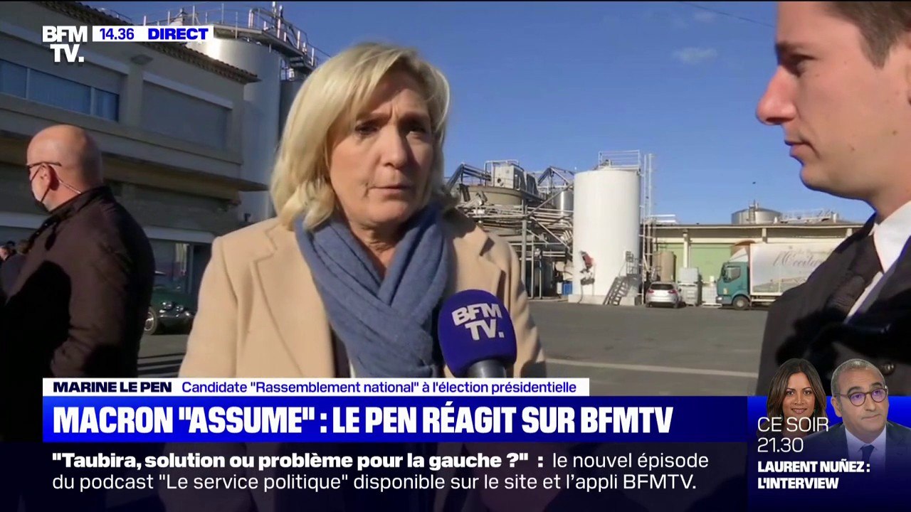 Marine Le Pen: "Emmanuel Macron persiste et signe à vouloir persécuter une partie des français"